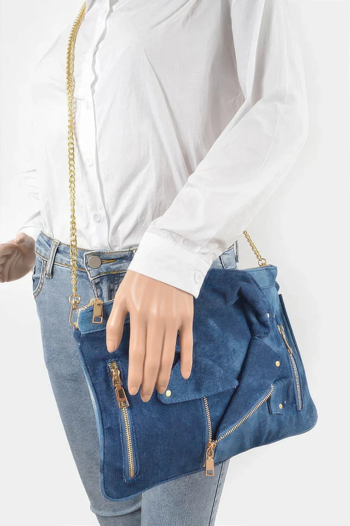 Denim Jacket Crossbody Clutch Secondary image