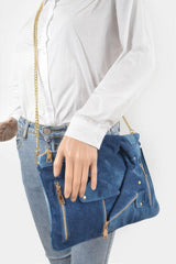 Denim Jacket Crossbody Clutch | Mixtshop LLC