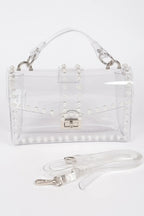 Transparent Clutch W/faux Pearl | Mixtshop LLC
