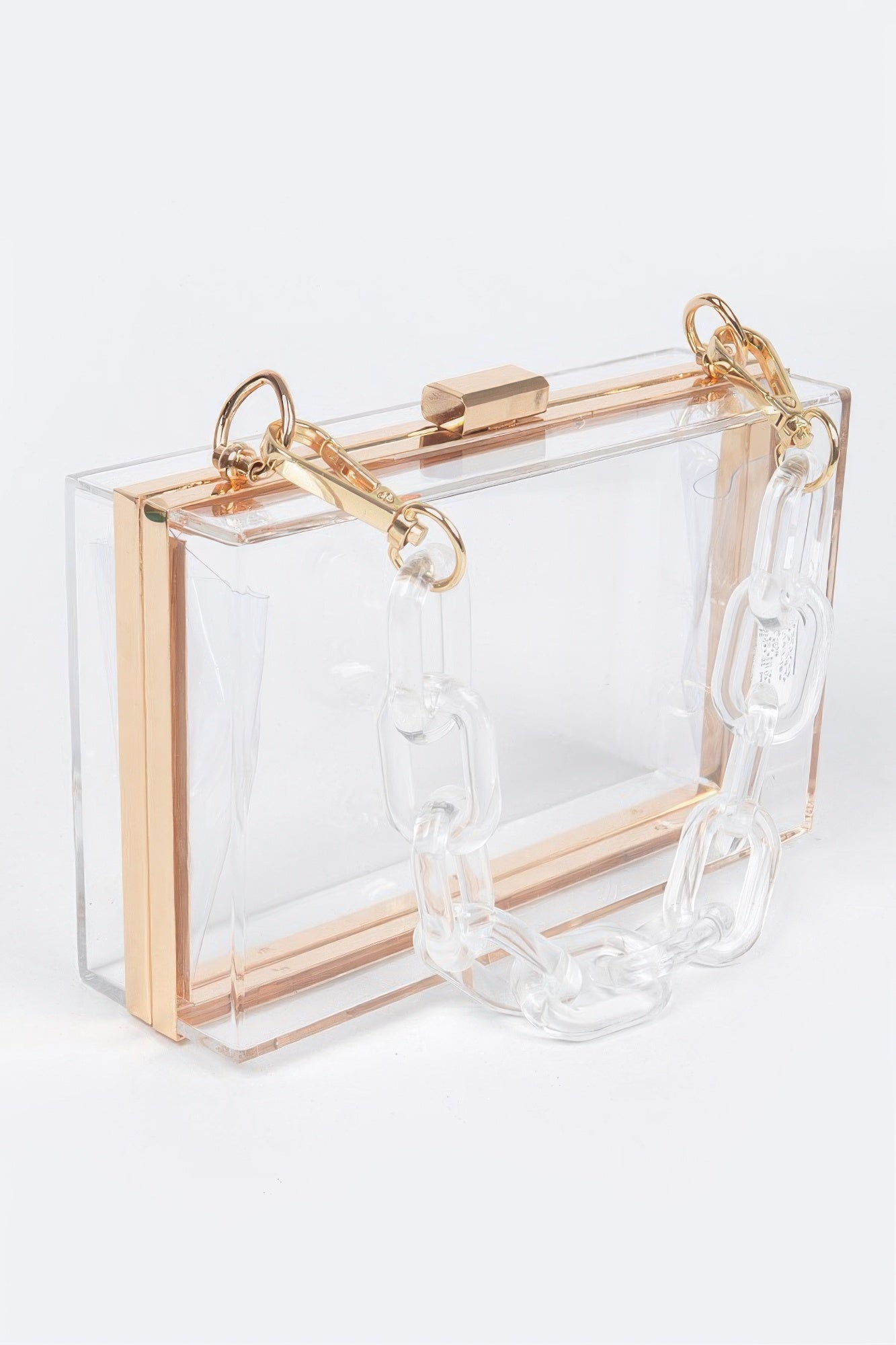 Plastic Link Handle Clear Clutch | Mixtshop LLC