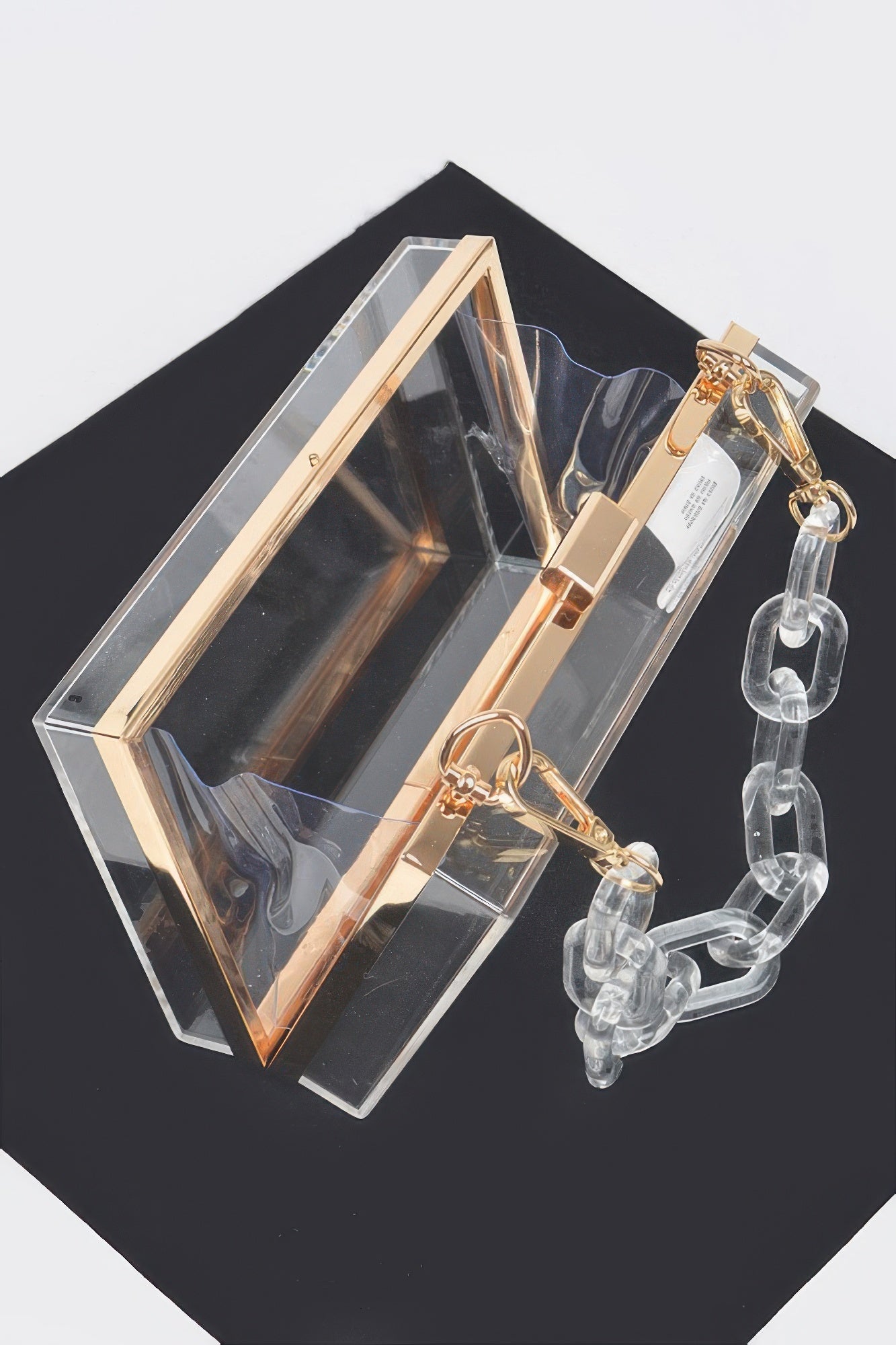 Plastic Link Handle Clear Clutch | Mixtshop LLC