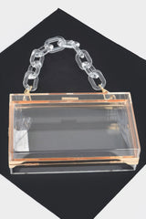 Plastic Link Handle Clear Clutch | Mixtshop LLC
