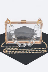 Plastic Link Handle Clear Clutch | Mixtshop LLC