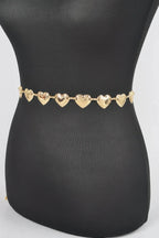 Heart Shape Metal Chain Belt | Mixtshop LLC