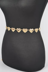 Heart Shape Metal Chain Belt | Mixtshop LLC