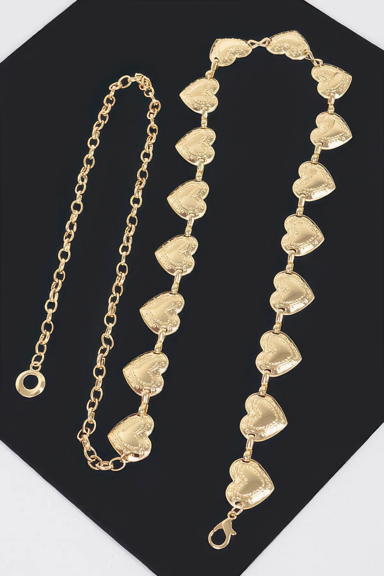 Heart Shape Metal Chain Belt | Mixtshop LLC