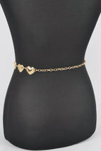 Heart Shape Metal Chain Belt | Mixtshop LLC