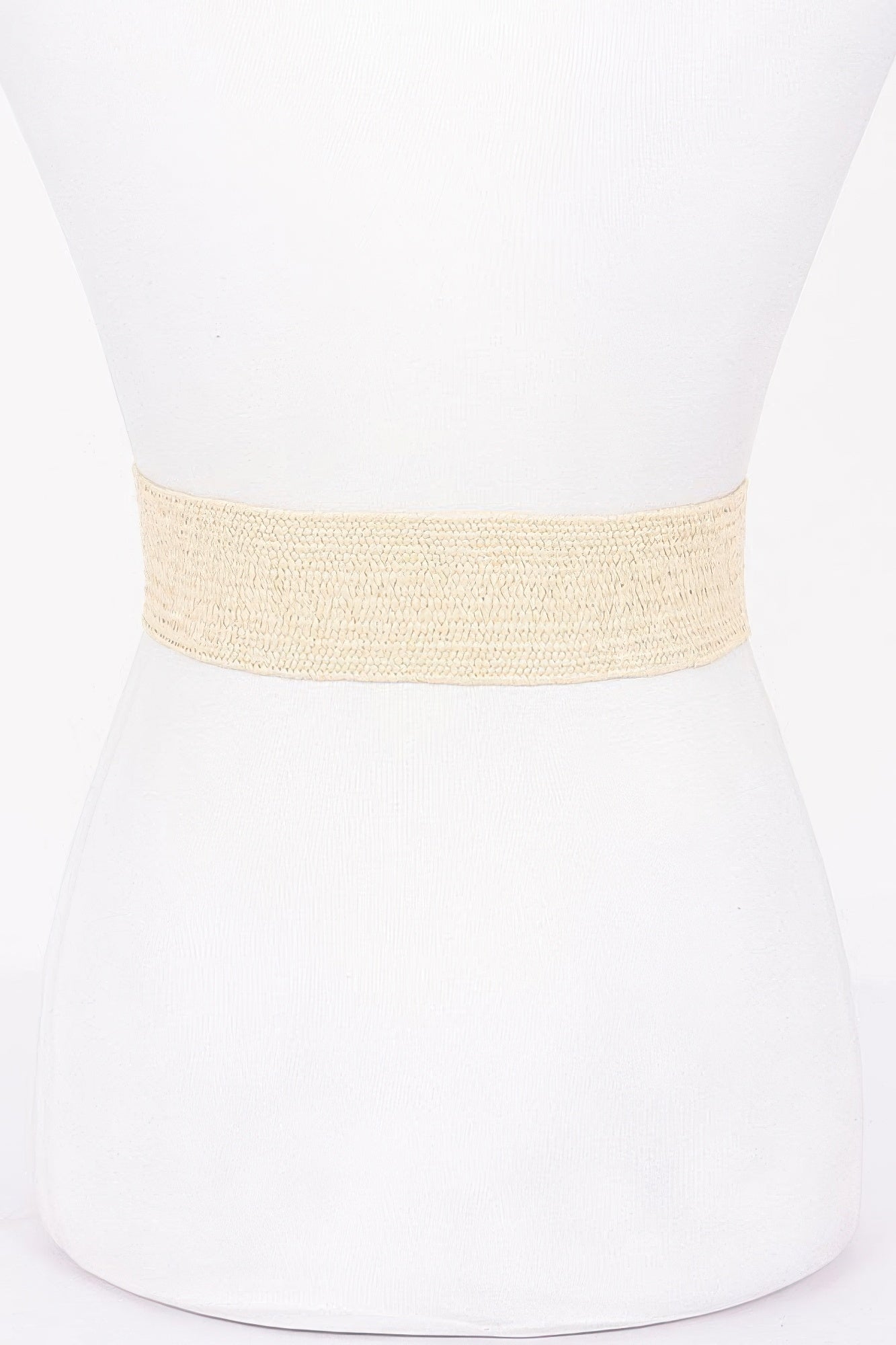 Faux Straw Two Buckle Elastic Belt | Mixtshop LLC