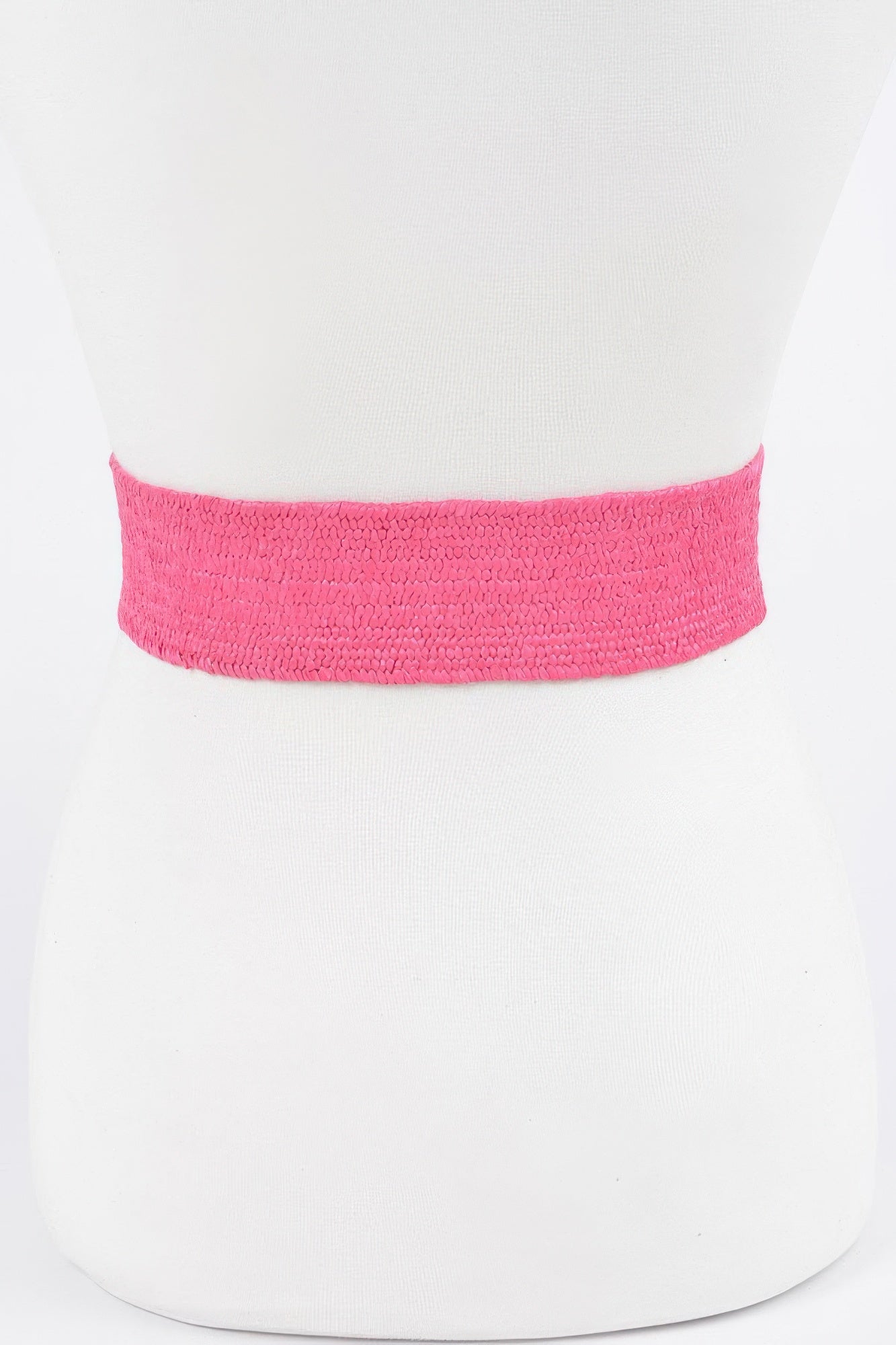 Faux Straw Two Buckle Elastic Belt | Mixtshop LLC