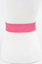 Faux Straw Two Buckle Elastic Belt | Mixtshop LLC