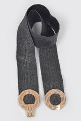 Metal Oo Buckle Plus Size Stretch Straw Belt | Mixtshop LLC