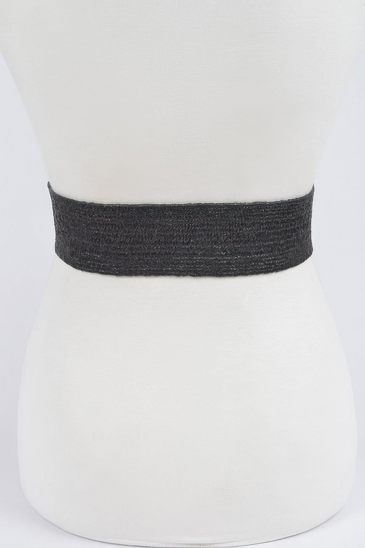 Metal Oo Buckle Plus Size Stretch Straw Belt | Mixtshop LLC