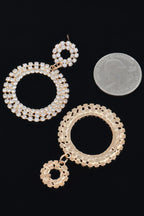 Rhinestone Round Circle Dangle Earring | Mixtshop LLC