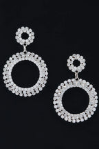 Rhinestone Round Circle Dangle Earring | Mixtshop LLC