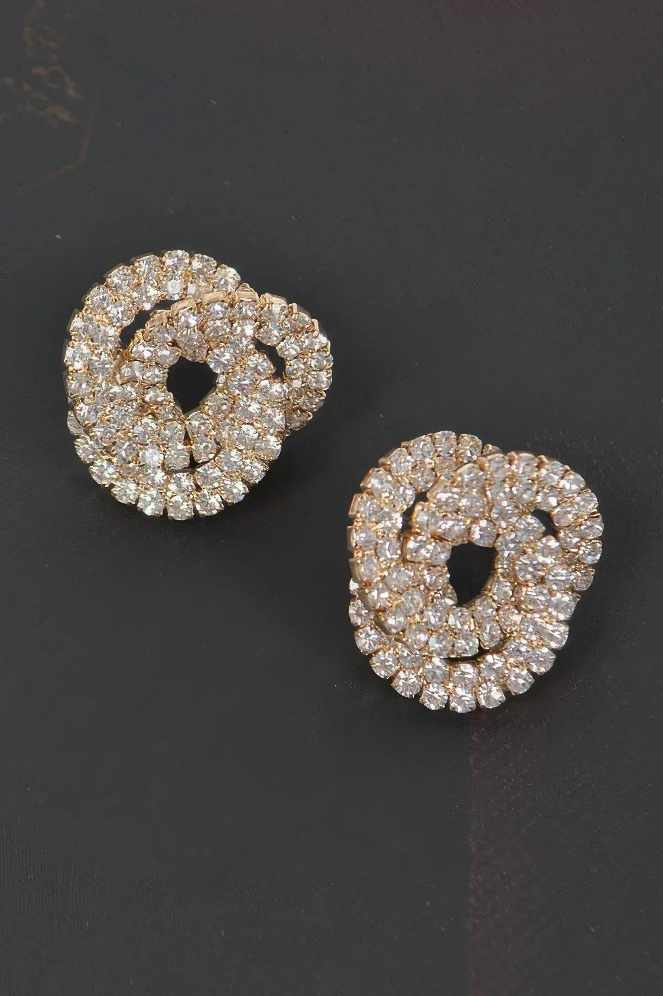 Rhinestone Button Earring | Mixtshop LLC Main image