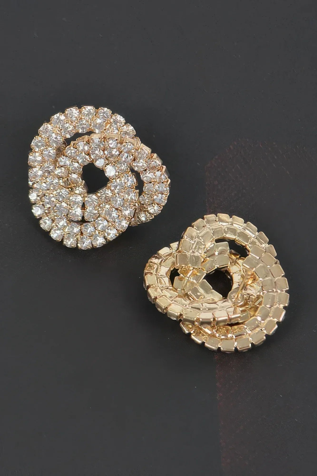 Rhinestone Button Earring Secondary image