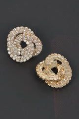 Rhinestone Button Earring | Mixtshop LLC
