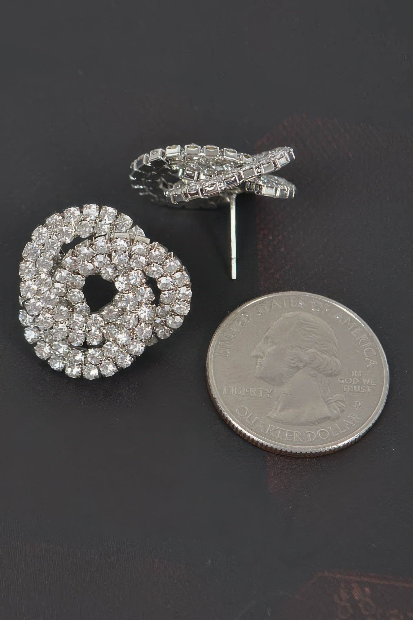 Rhinestone Button Earring | Mixtshop LLC