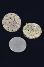 Round Shape Rhinestone Stud Earrings | Mixtshop LLC