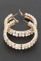 Double Layered Rhinestones Hoops | Mixtshop LLC
