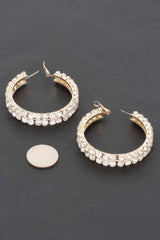 Double Layered Rhinestones Hoops | Mixtshop LLC