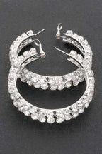 Double Layered Rhinestones Hoops | Mixtshop LLC