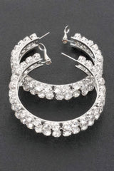 Double Layered Rhinestones Hoops | Mixtshop LLC