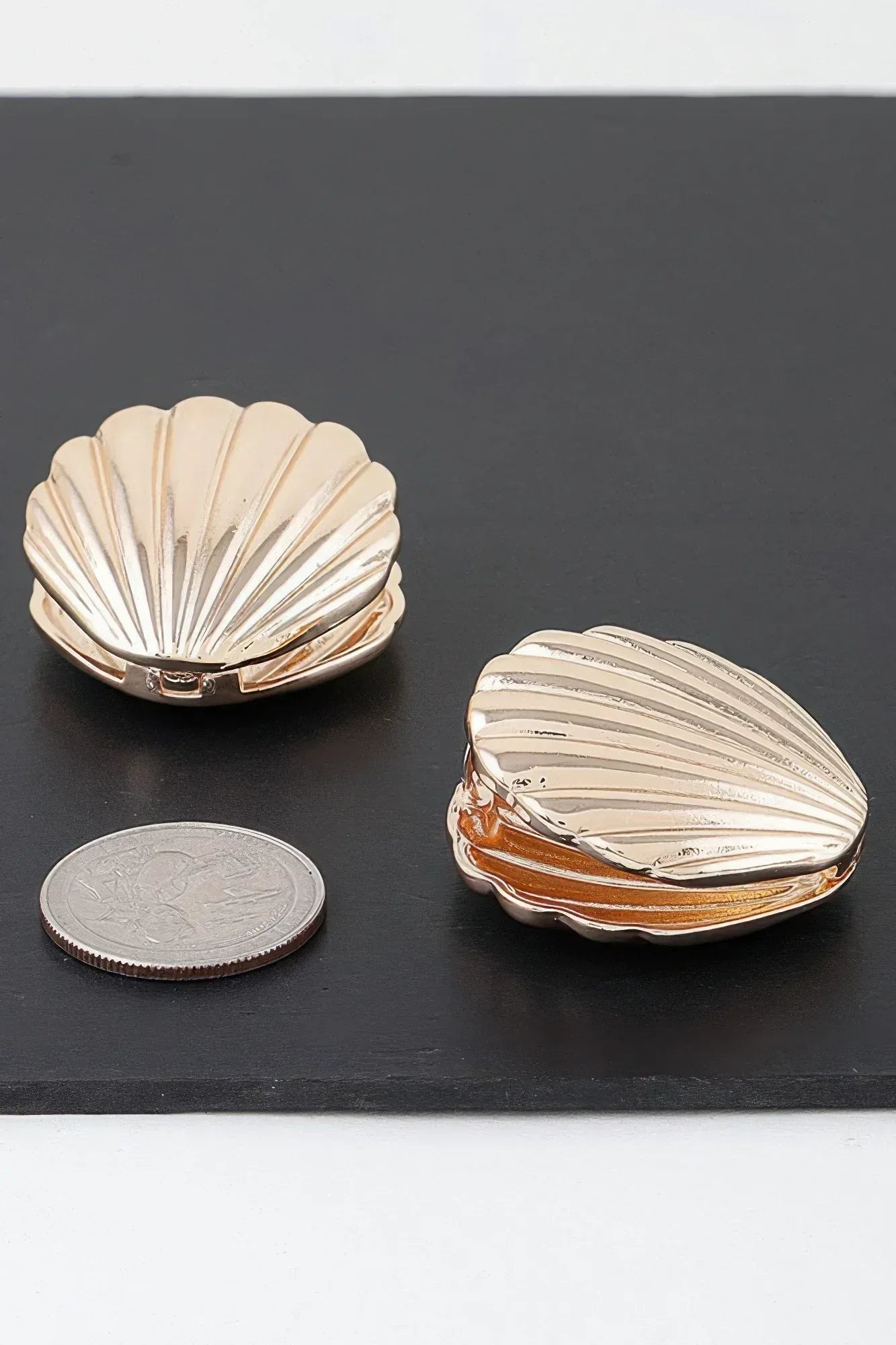 Modern Clam Shell Earrings Secondary image