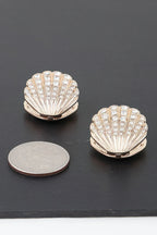 Jeweled Clam Shell Earrings | Mixtshop LLC