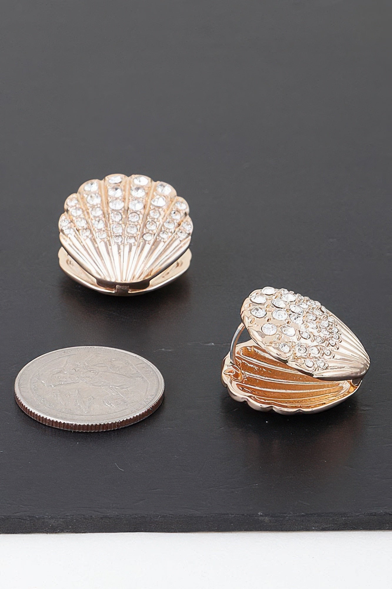 Jeweled Clam Shell Earrings | Mixtshop LLC