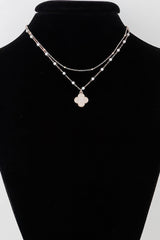 Double Pearled Clover Necklace | Mixtshop LLC