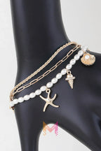 At The Beach Multi Charm Bracelet | Mixtshop LLC