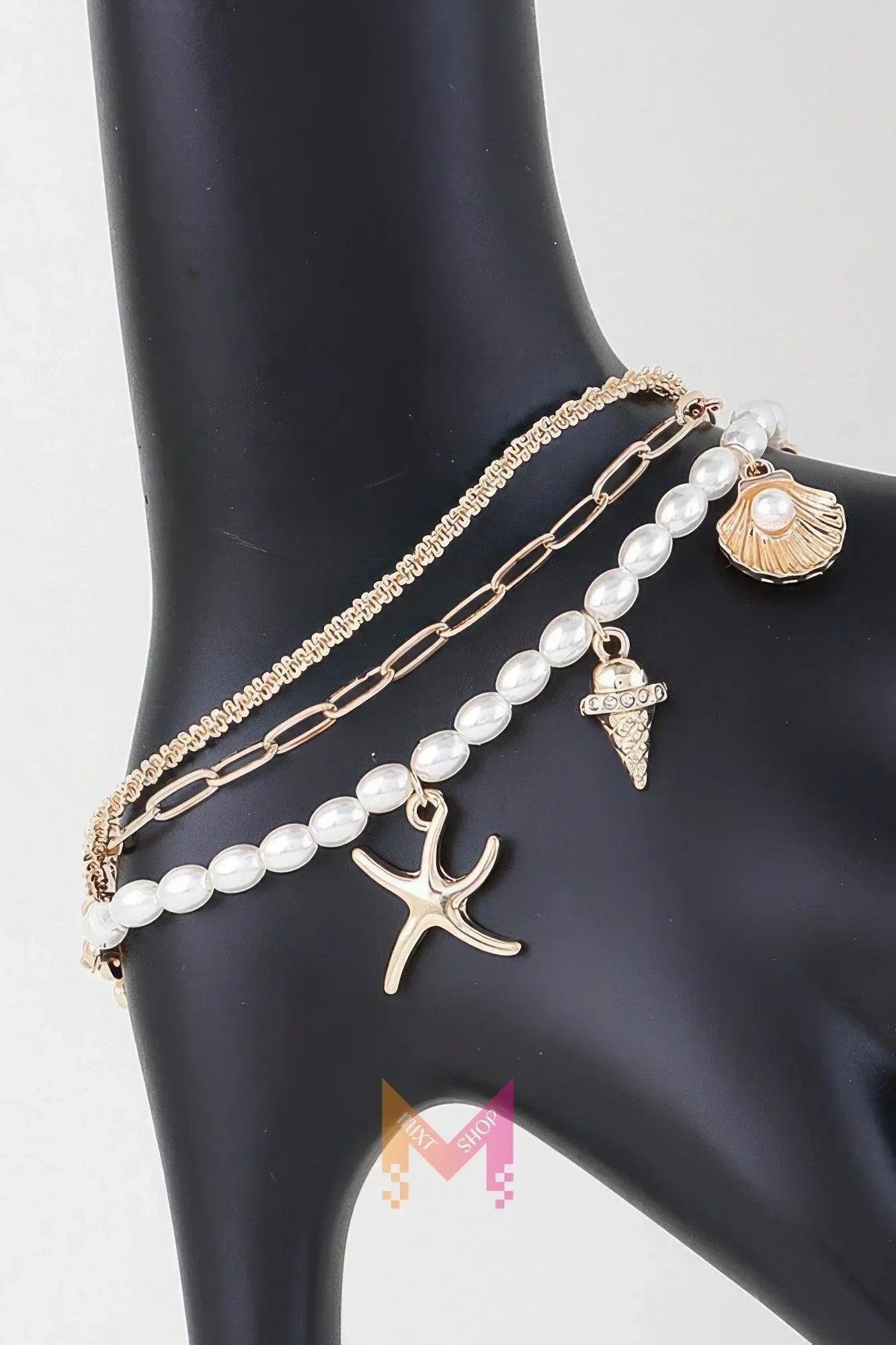 At The Beach Multi Charm Bracelet | Mixtshop LLC