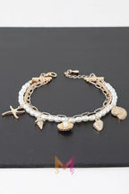 At The Beach Multi Charm Bracelet | Mixtshop LLC