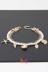 At The Beach Multi Charm Bracelet | Mixtshop LLC
