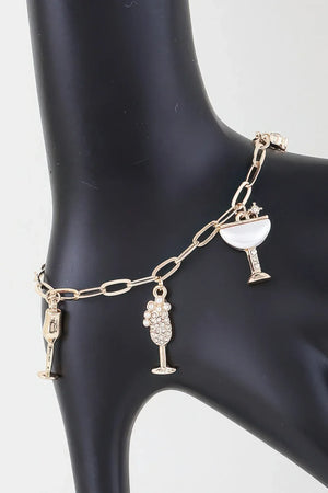 Party Drinks Charm Chain Bracelet | Mixtshop LLC