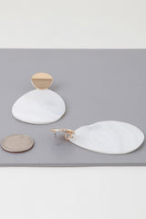 Marbled Stone Oval Earrings | Mixtshop LLC