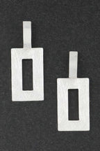 Modern Brushed Frame Earrings | Mixtshop LLC