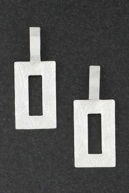 Modern Brushed Frame Earrings | Mixtshop LLC