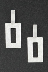Modern Brushed Frame Earrings | Mixtshop LLC