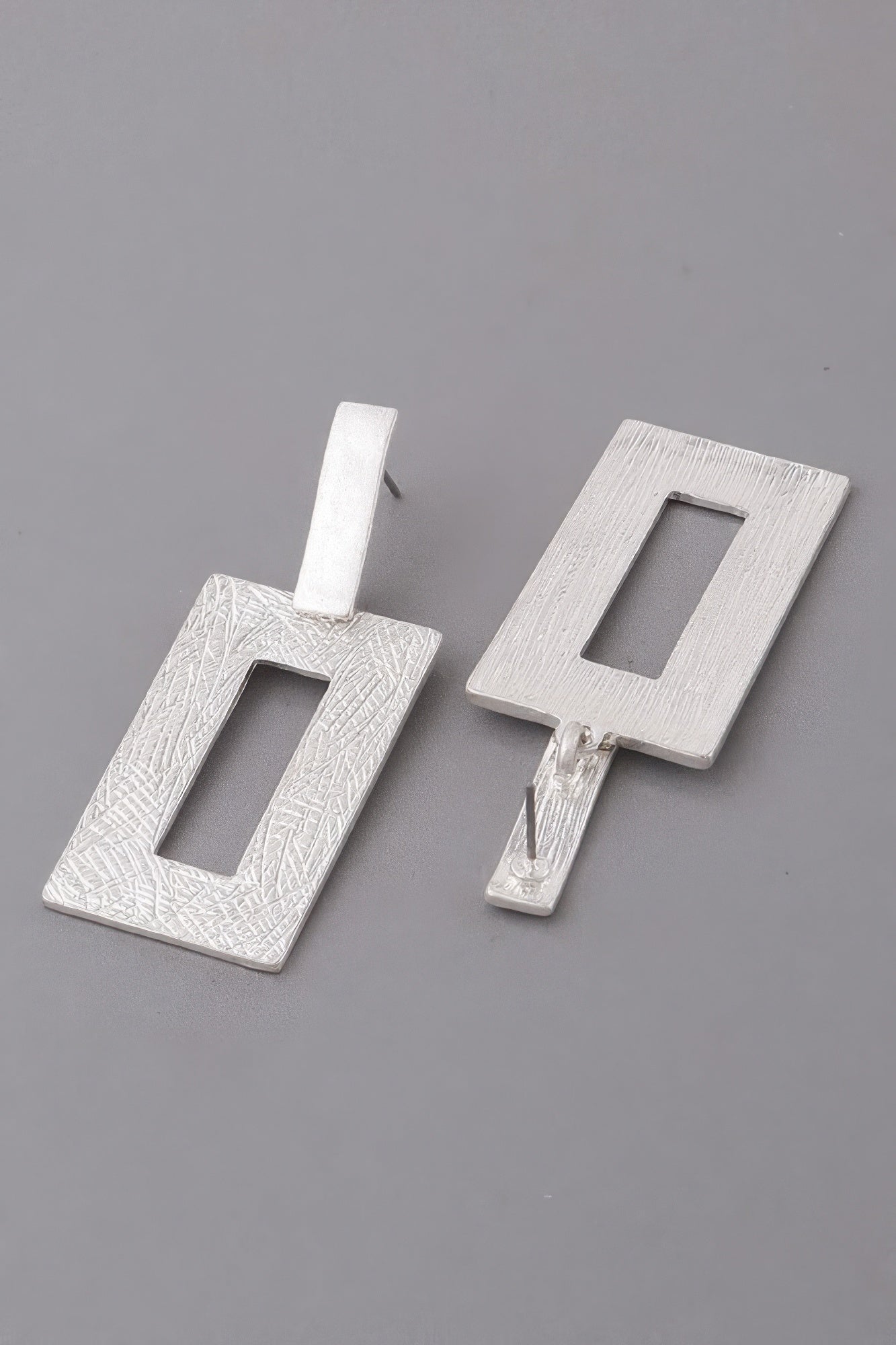 Modern Brushed Frame Earrings | Mixtshop LLC