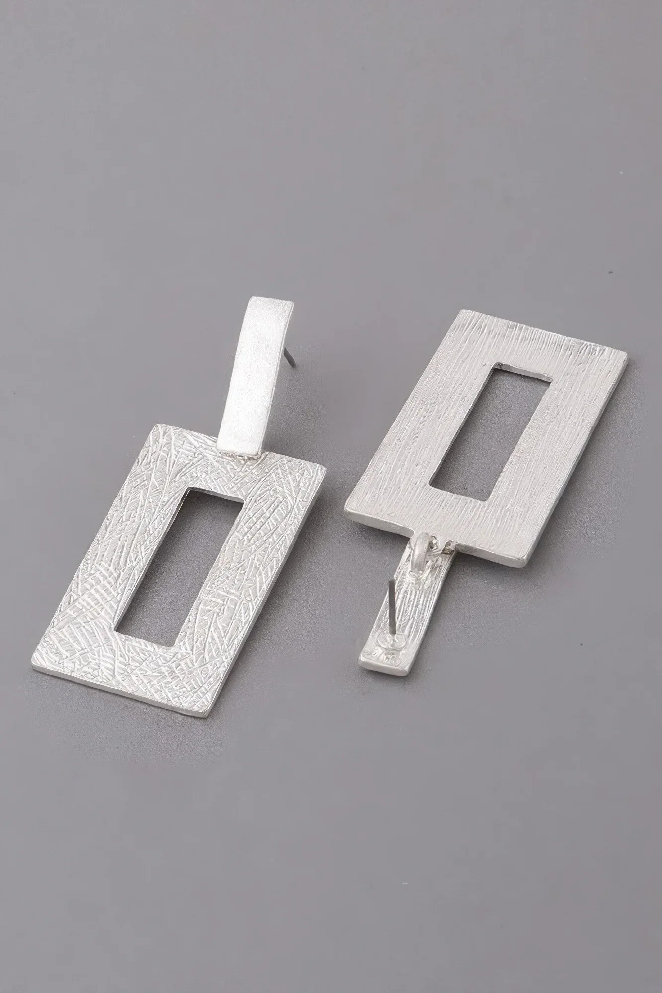 Modern Brushed Frame Earrings | Mixtshop LLC