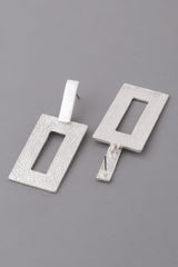Modern Brushed Frame Earrings | Mixtshop LLC