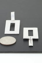 Modern Brushed Frame Earrings | Mixtshop LLC