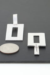 Modern Brushed Frame Earrings | Mixtshop LLC