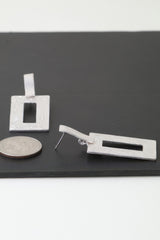 Modern Brushed Frame Earrings | Mixtshop LLC