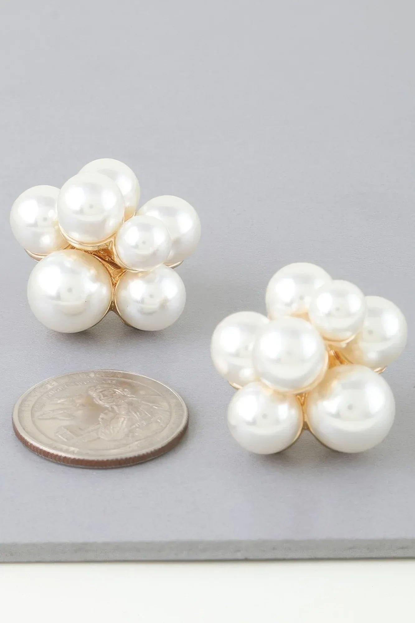 Pearl Flower Bundle Stud Earrings | Mixtshop LLC Main image