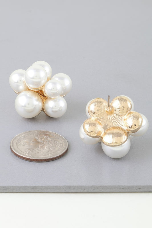 Pearl Flower Bundle Stud Earrings | Mixtshop LLC