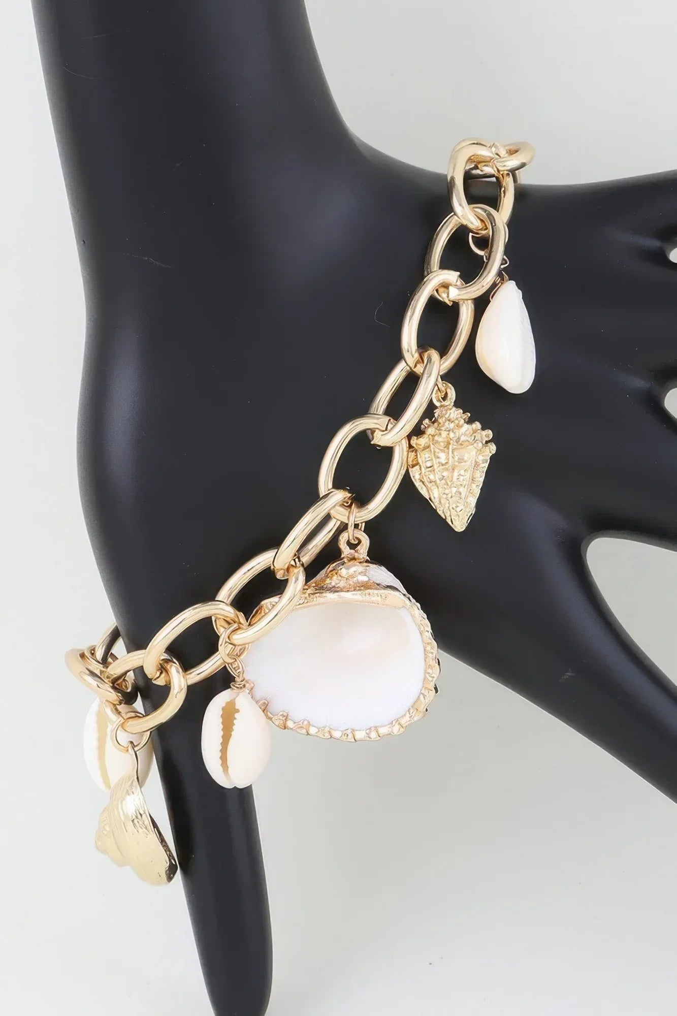 Multi Seashell Charm Chain Bracelet | Mixtshop LLC Main image