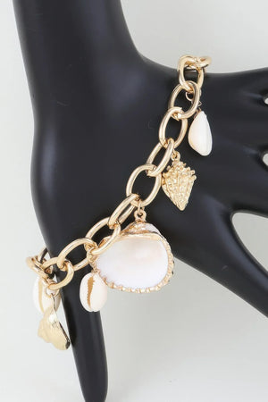 Multi Seashell Charm Chain Bracelet | Mixtshop LLC